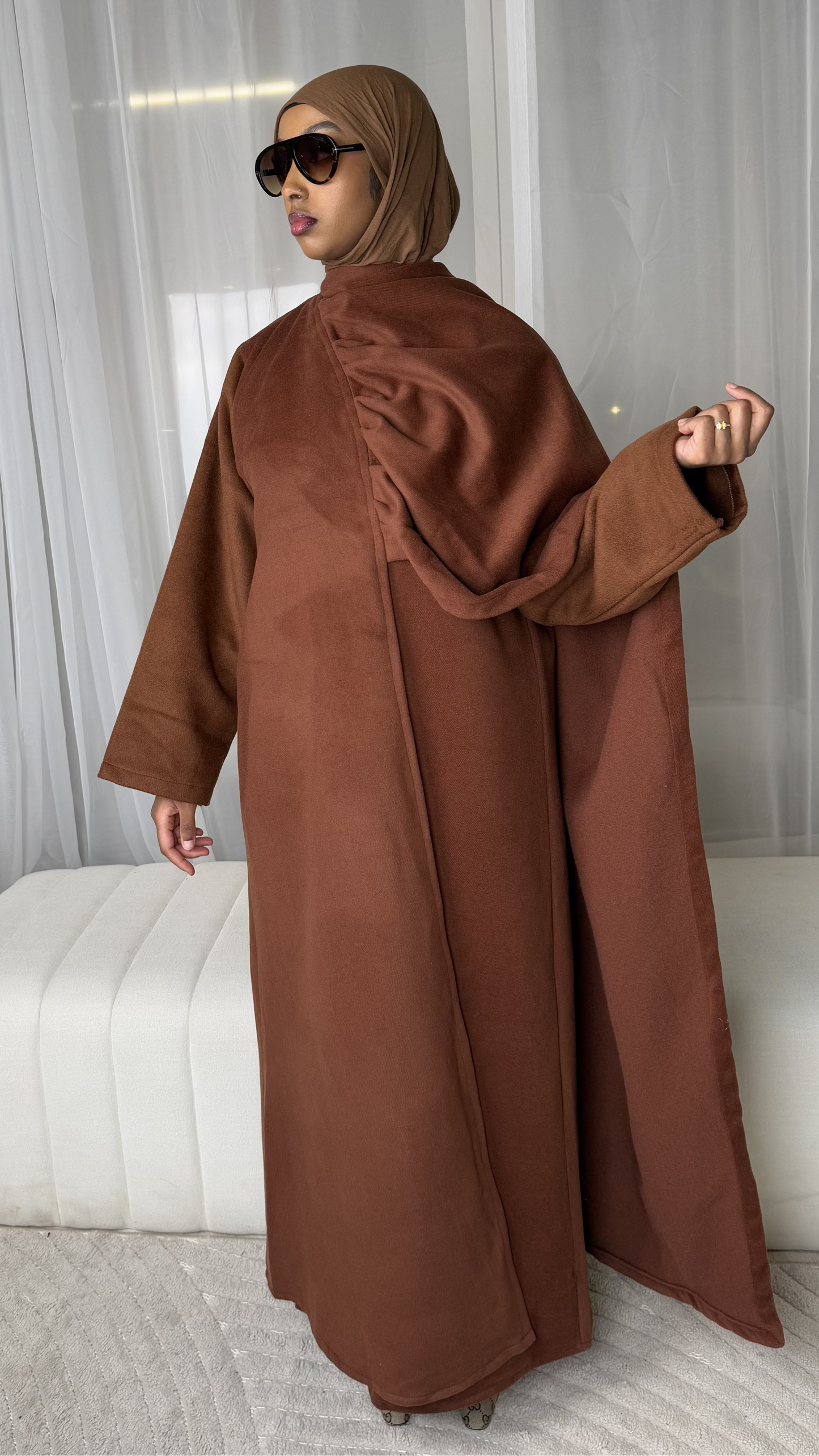 Maple Brown Abaya Coat