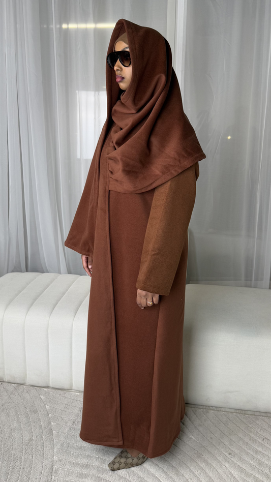 Maple Brown Abaya Coat