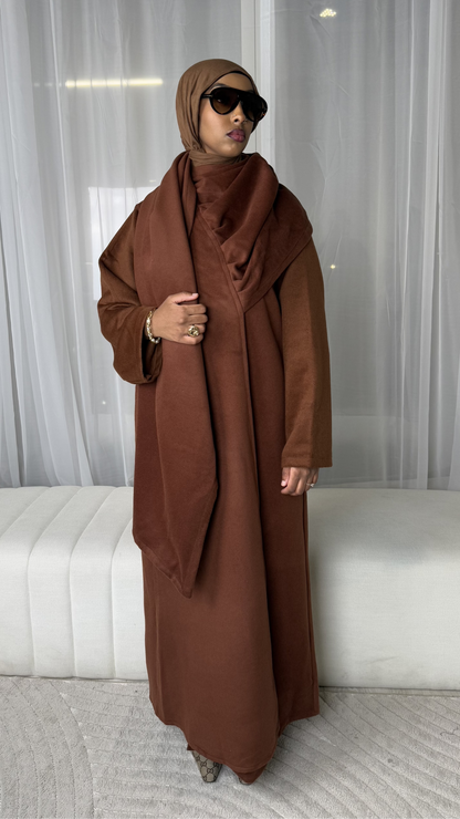 Maple Brown Abaya Coat
